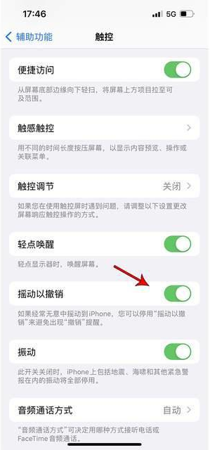 门头沟苹果手机维修分享iPhone手机如何设置摇一摇删除文字 